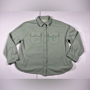 Roark Corduroy Shirt Button Up Green Pockets Drop Cut Heavyweight Men’s L